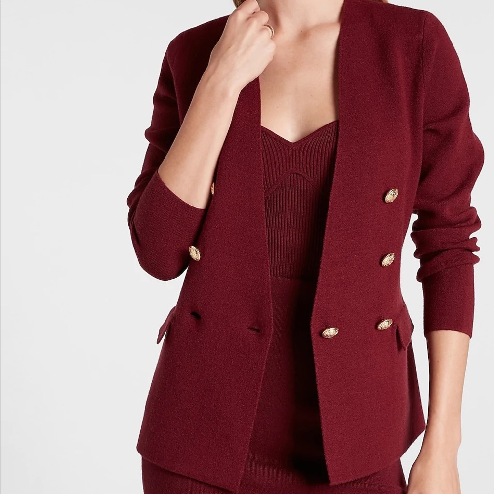 Express Double Breasted Sweater Jacket